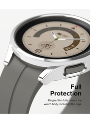 Ringke Slim Case Compatible with Samsung Galaxy Watch 5 Pro 45mm  Anti-Yellowing  Premium PC Hard Thin Cover -Chrome